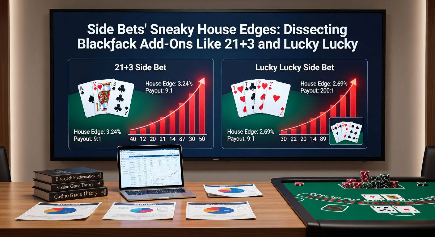 Detaillierte Grafik zu Auszahlungstabellen von Lucky Lucky Side Bets, mit farbigen Symbolen für verschiedene Kombinationen und ihren Multiplikatoren